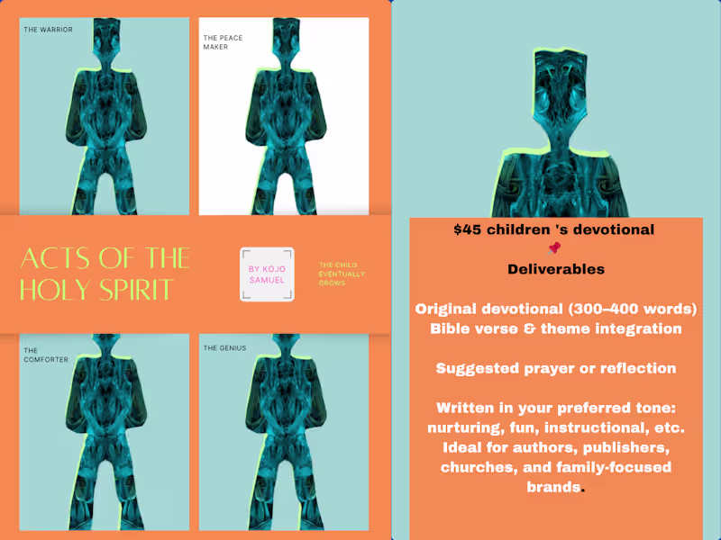 Cover image for Children’s Devotionals & Faith-Based Copywriting