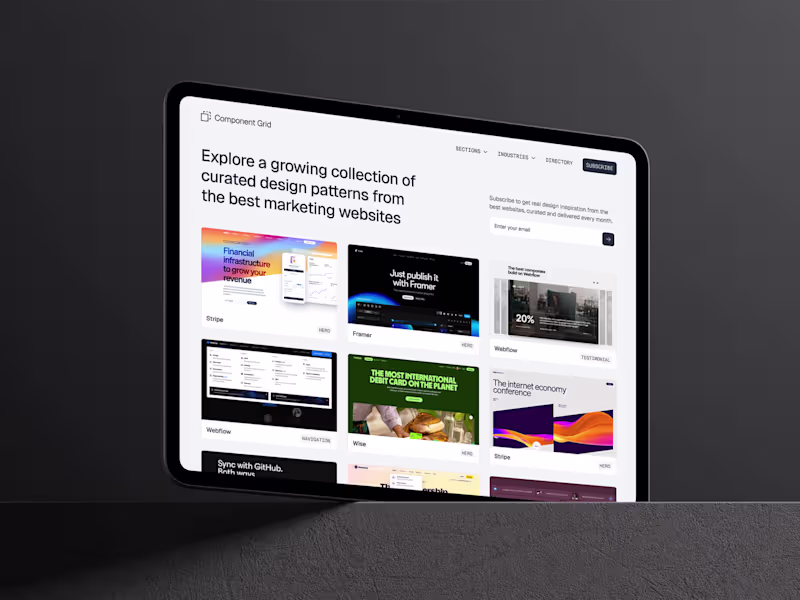 Cover image for Component Grid - Design inspiration library