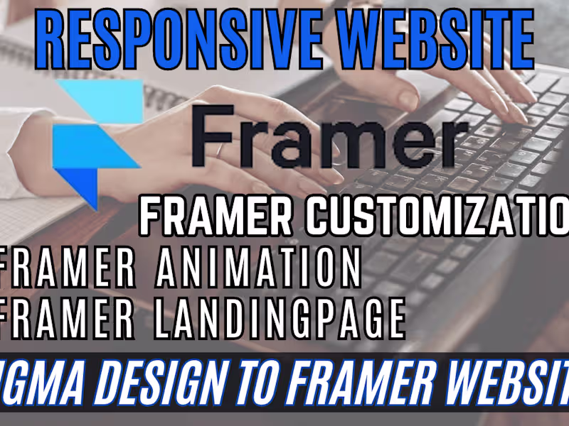 Cover image for Design and redesign responsive Framer website