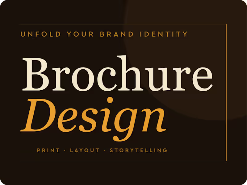 Cover image for Brochure Design - Brand Identity Design