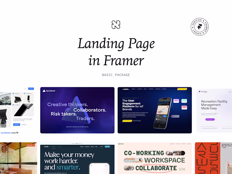 Cover image for Framer Landing Page Design — Basic Package