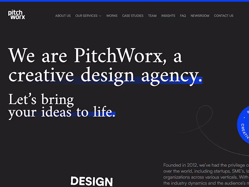 Cover image for Pitch Worx Website Developement