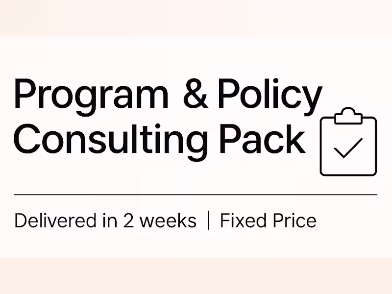 Cover image for Needs Assessment & Program Evaluation Consultant