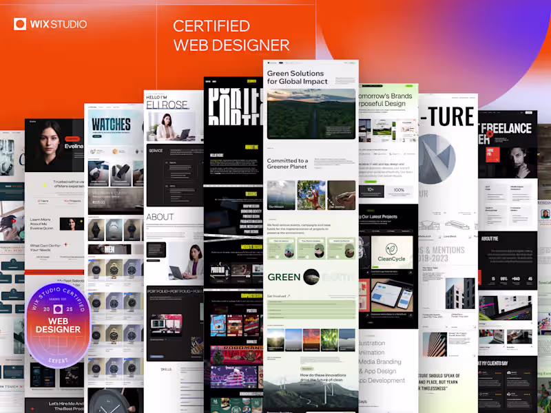 Cover image for  Wix Studio Website Design | Modern, Responsive & SEO-Optimized