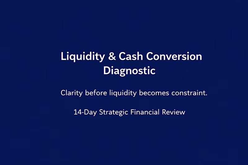 Cover image for Liquidity & Cash Conversion Diagnostic