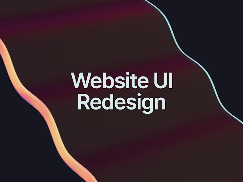 Cover image for Website UI Redesign (Up to 5 Pages)