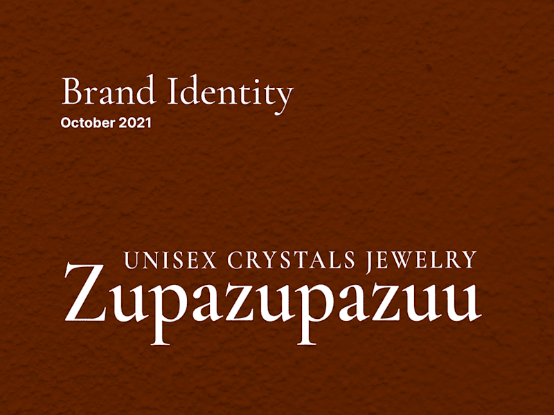 Cover image for Brand Identity: Zupazupazuu