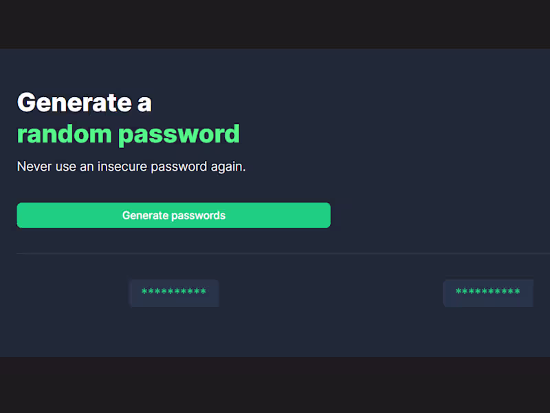 Cover image for Password Generator
