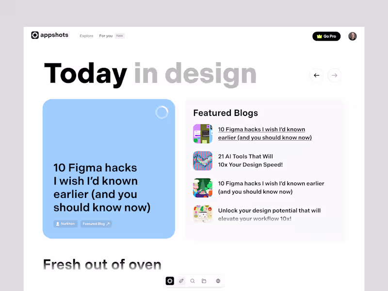 Cover image for An editorial page I've designed for Appshots. Check out live...