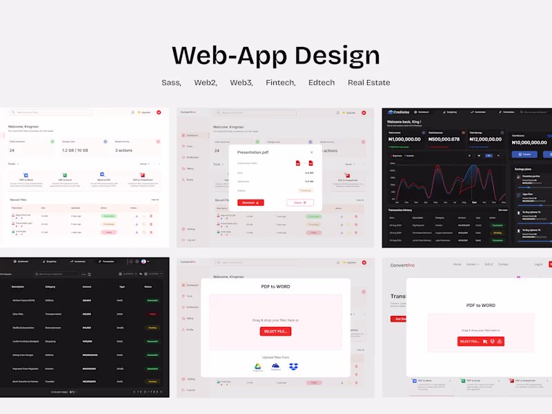 Cover image for Complete Web App Design for Saas, Fintech and Web3
