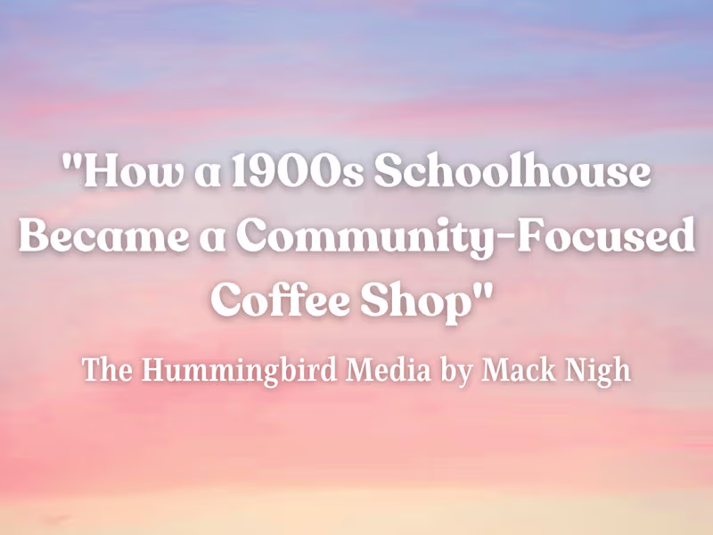 Cover image for How A 1900’s Schoolhouse Became A Community-Focused Coffee Shop