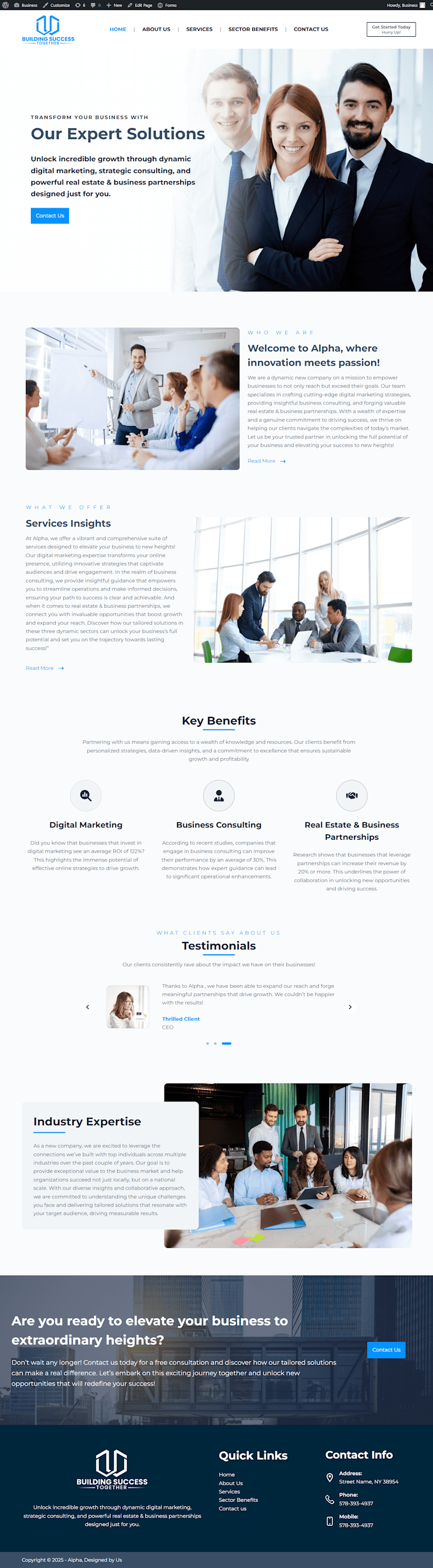 Cover image for  Informative Business Website Design & Development in WordPress