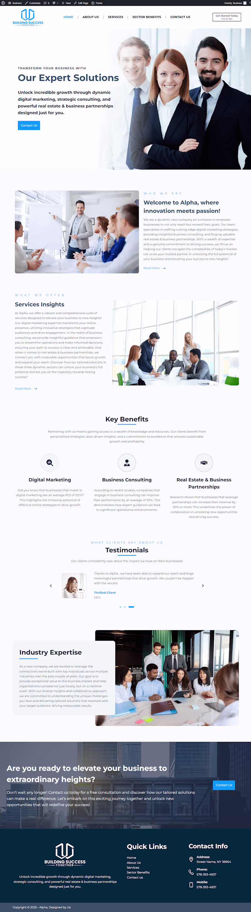 Cover image for  Informative Business Website Design & Development in WordPress
