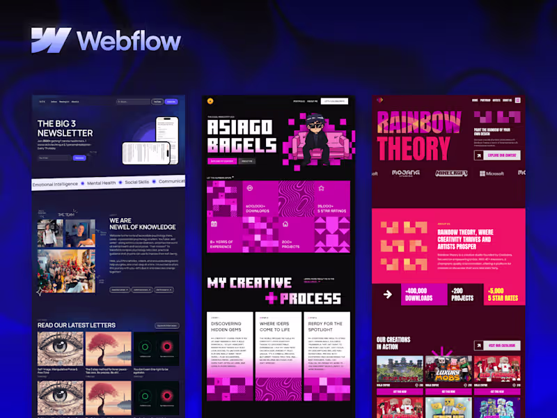 Cover image for Webflow Development + Custom code