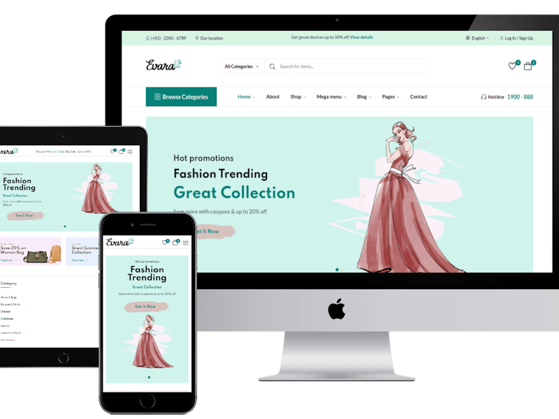 Cover image for Evara built with Bootstrap 5, HTML5, CSS3 & Jquery