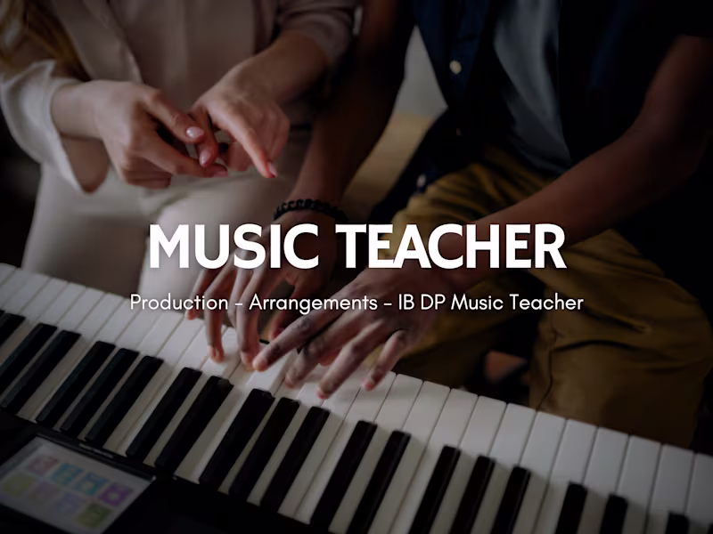 Cover image for Music & Audio Teacher