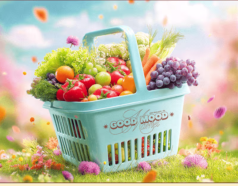 Cover image for Good Mood Market - Retro Food Market Branding Project