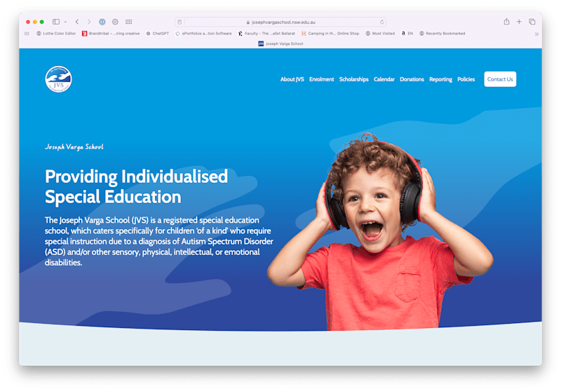 Cover image for Webflow / Website / Client: Joseph Varga School