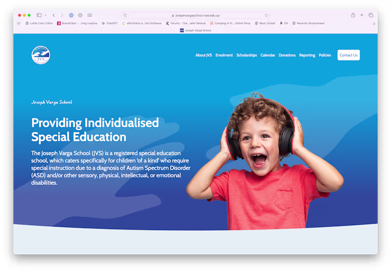 Cover image for Webflow / Website / Client: Joseph Varga School