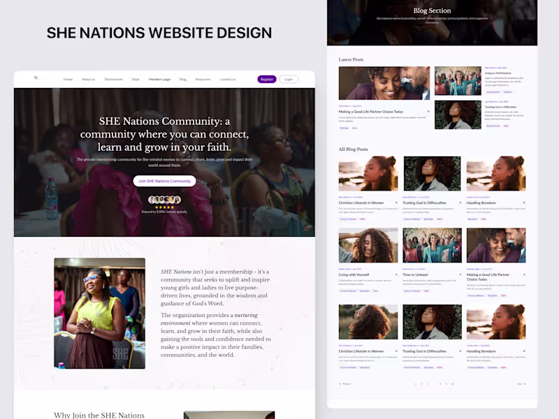 Cover image for SHE Nations Website Design