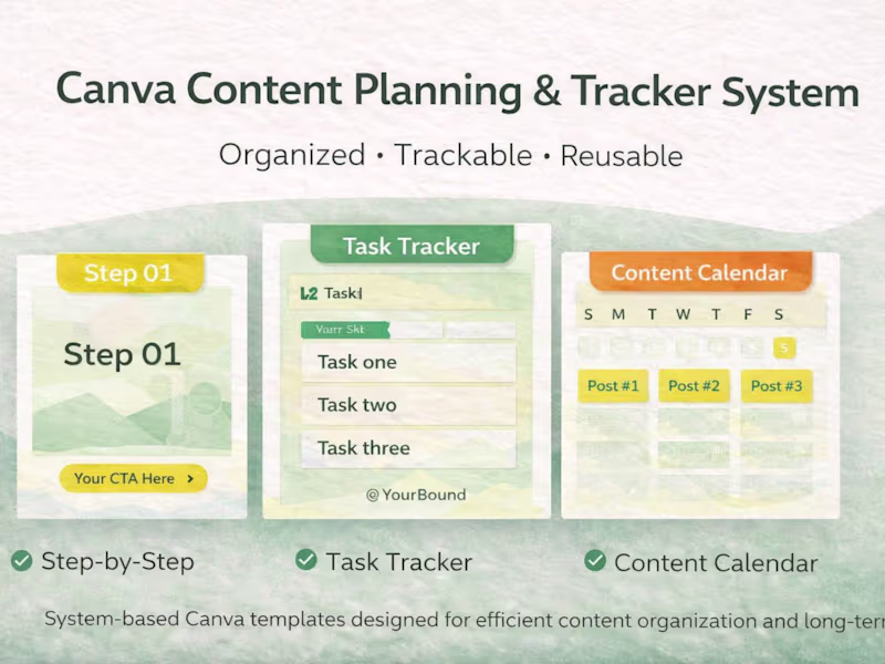 Cover image for Canva Content Planning & Tracker