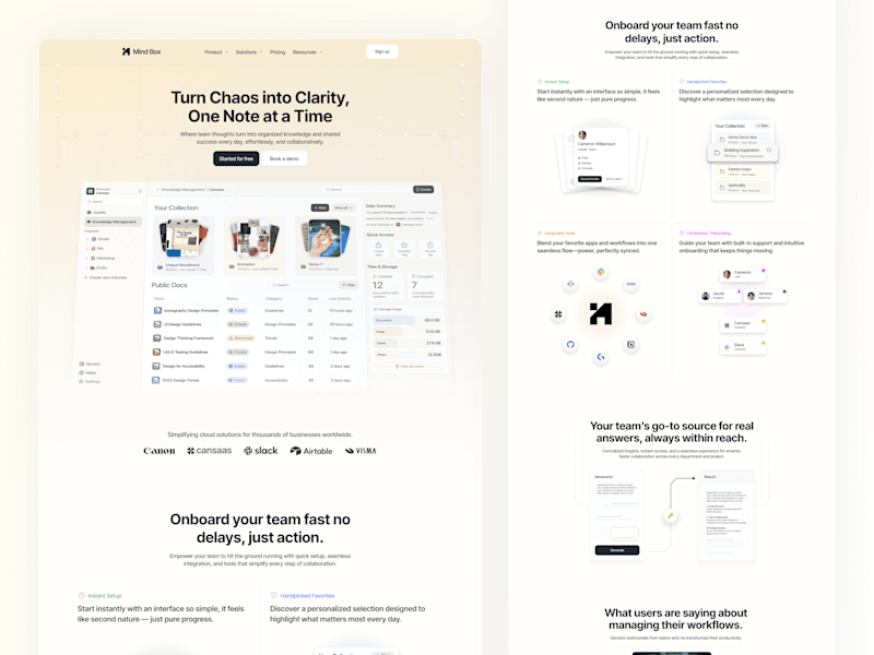 Cover image for Mind Box - Create Knowledge SaaS Landing Page | Landing Page