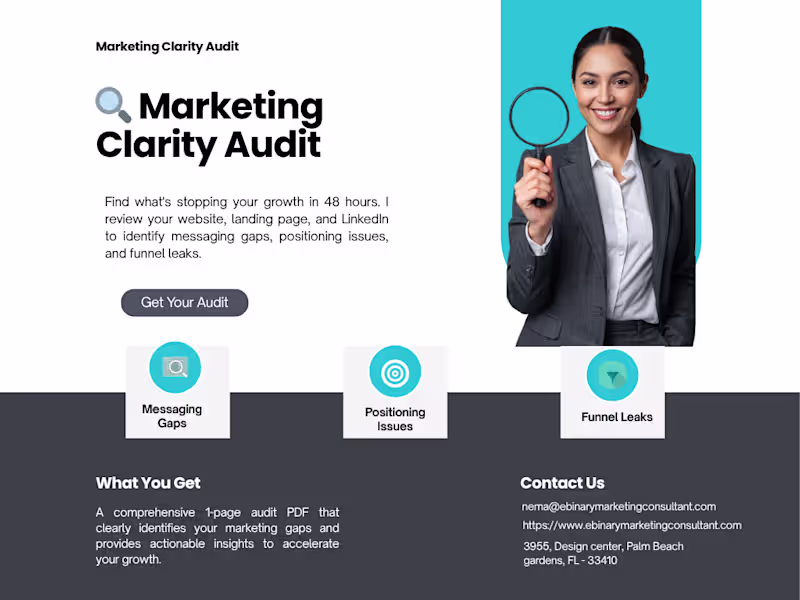 Cover image for Marketing Clarity Audit for B2B Startups and Businesses