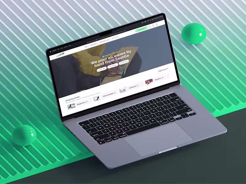 Cover image for ZUM Wax — Snowboard E-Commerce Website UI/UX Design
