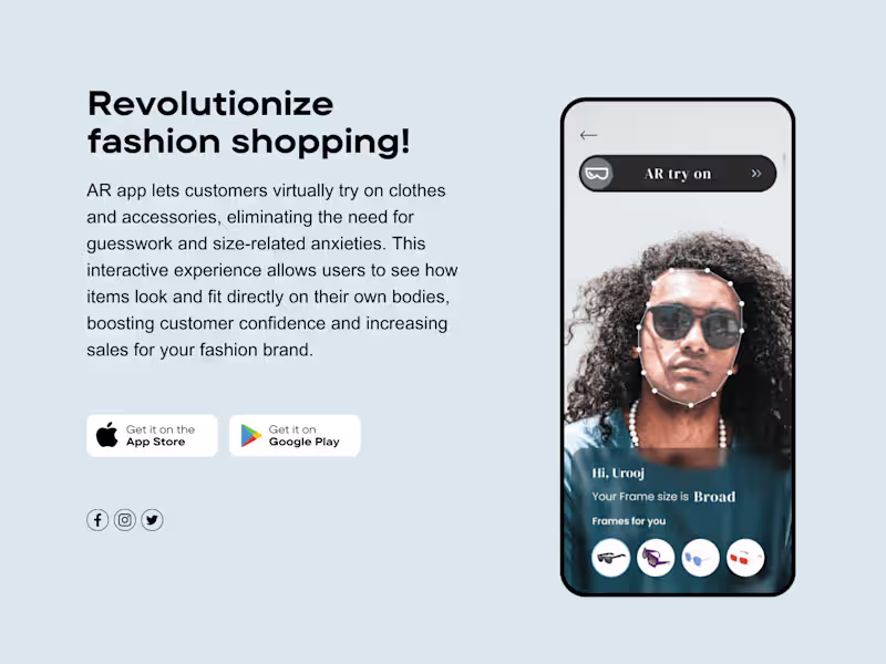 Cover image for Augmented Reality Shopping app