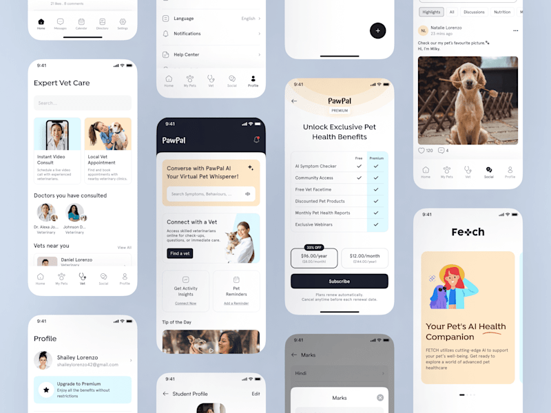 Cover image for Mobile App Design for AI Vet Assistant