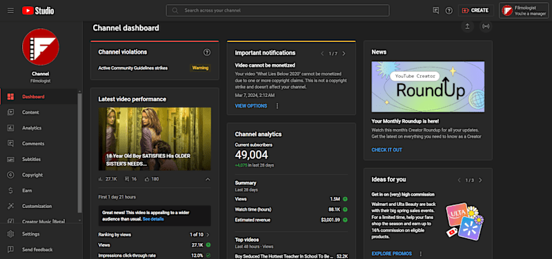 Cover image for Youtube Channel Management
