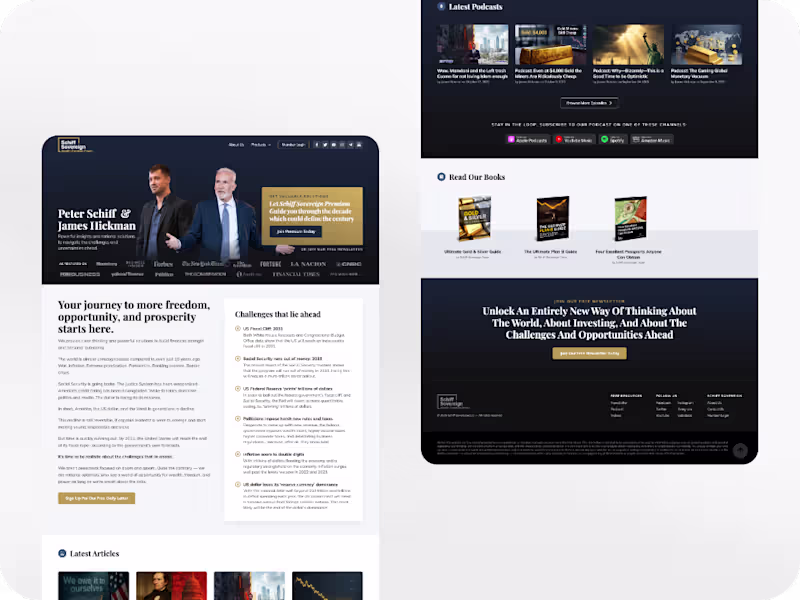 Cover image for Financial Editorial: Website Redesign | Funnels | (Re)Branding