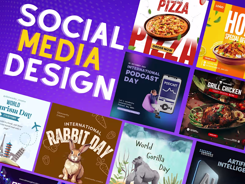 Cover image for Social Media Posts, Flyers.