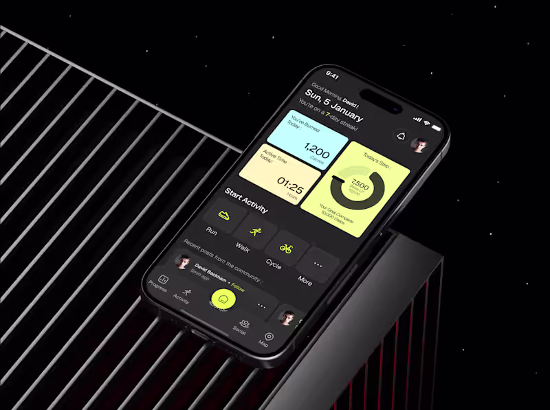 Cover image for Fitness exercising app design!