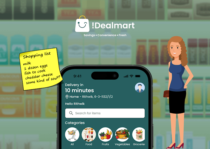 Cover image for Grocery delivery app - UI Redesign