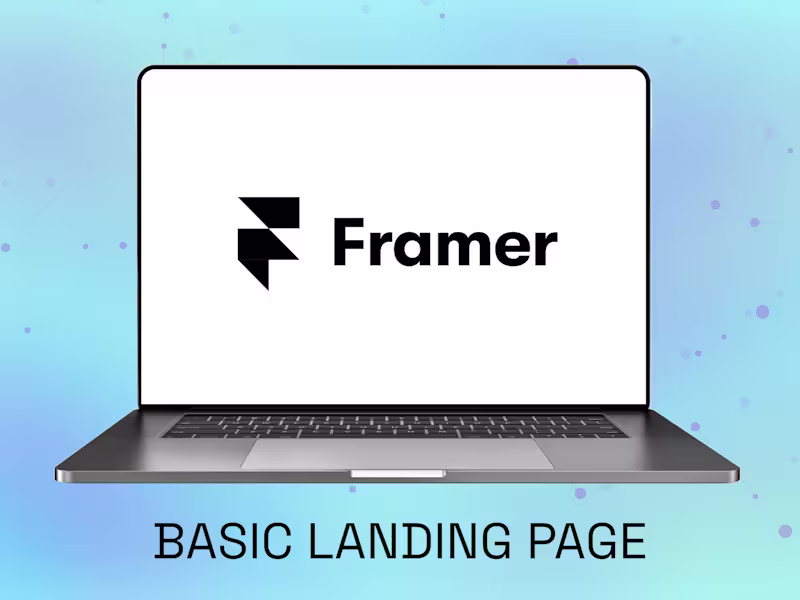 Cover image for Basic Framer Landing Page 💻 