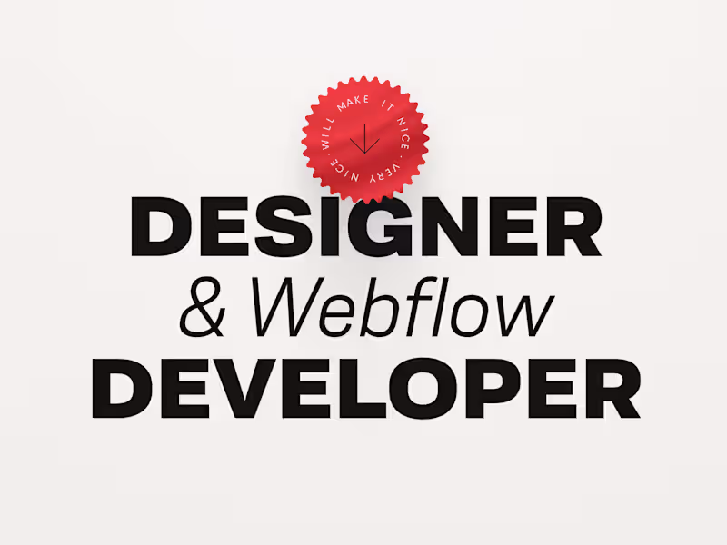 Cover image for I would love to build an interactive Webflow Website for you ;)
