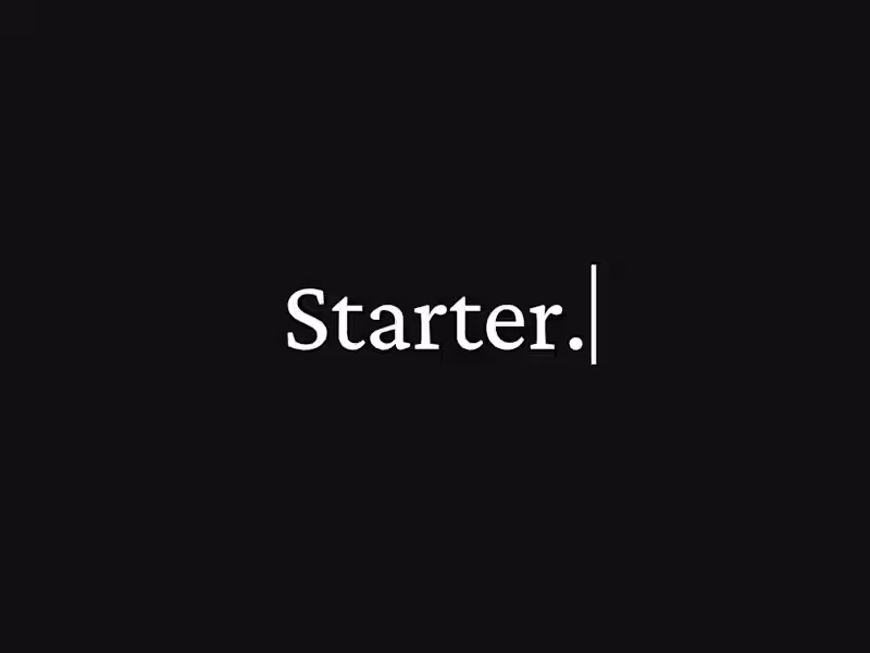 Cover image for Starter Pack