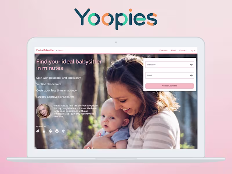 Cover image for Yoopies Marketplace Responsive eCommerce UX/UI Design