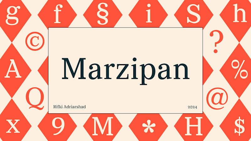 Cover image for Marzipan | Font Design