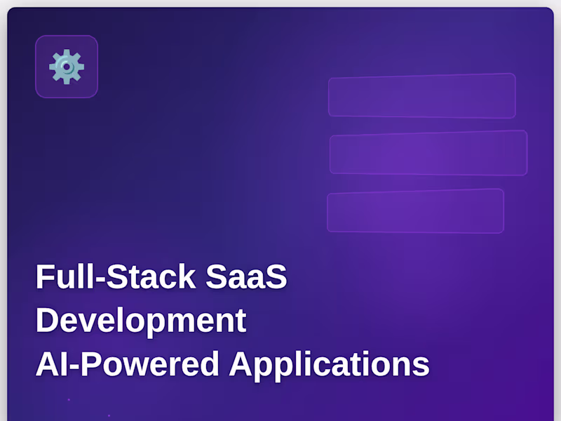 Cover image for SaaS Development - AI-Powered, Production-Ready