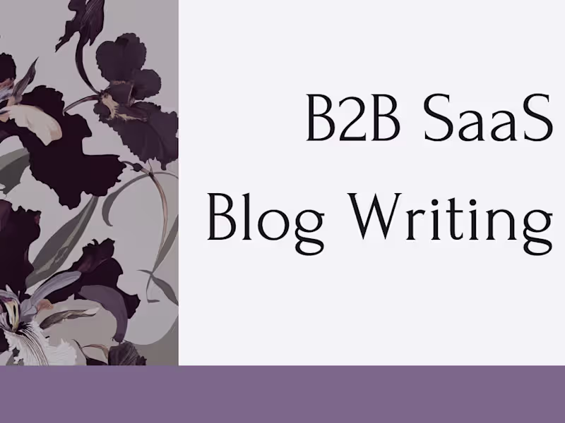 Cover image for Well-researched, human-written blogs for your SaaS company