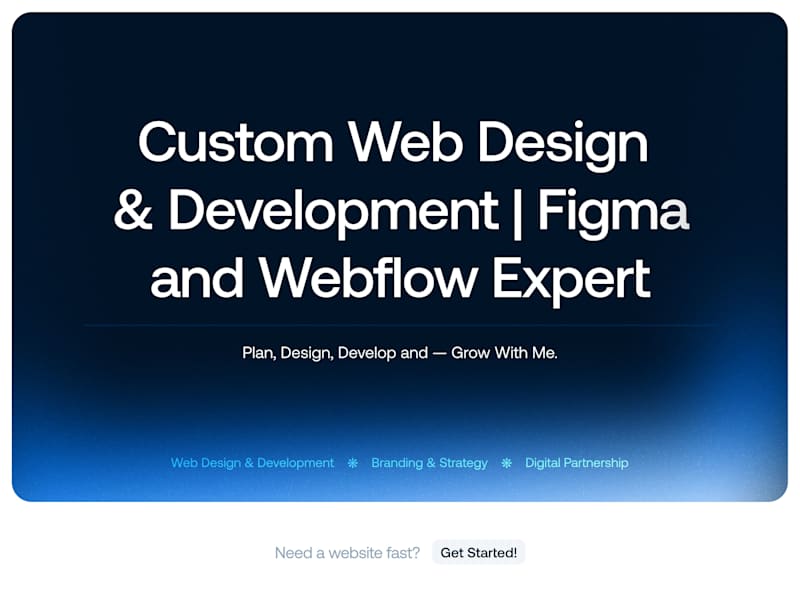Cover image for Custom Web Design & Development | Figma & Webflow Expert