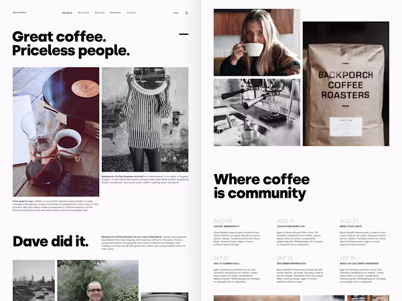 Cover image for Backporch Coffee Concept (non-commissioned)