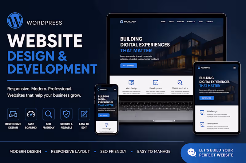 Cover image for WordPress Website Design & Development (Responsive & Modern)