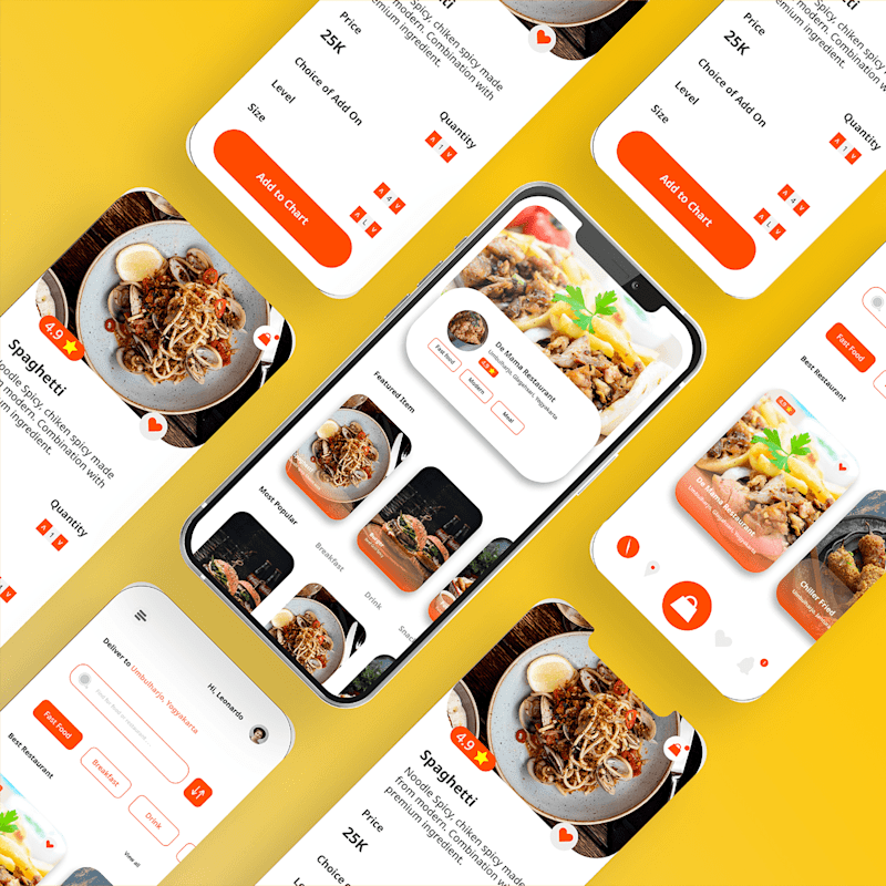 Cover image for Food UI Design by Ghalib Muhammad on Behance