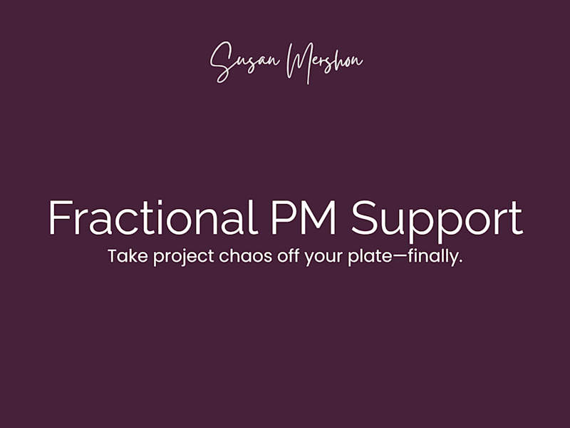 Cover image for Project Management Support (Weekly Retainer)