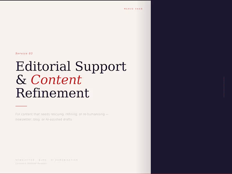 Cover image for Editorial Support & Content Refinement