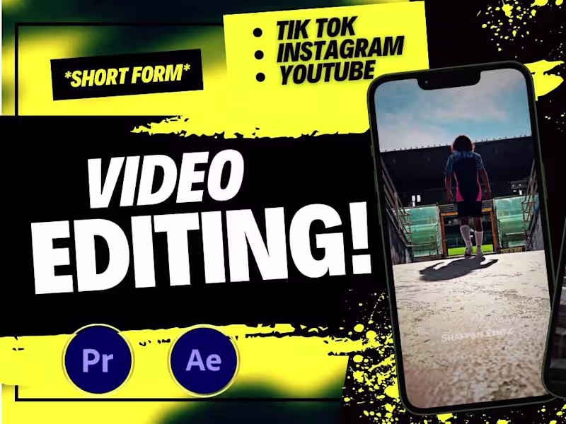 Cover image for Short Form Video Editng --- Social Media