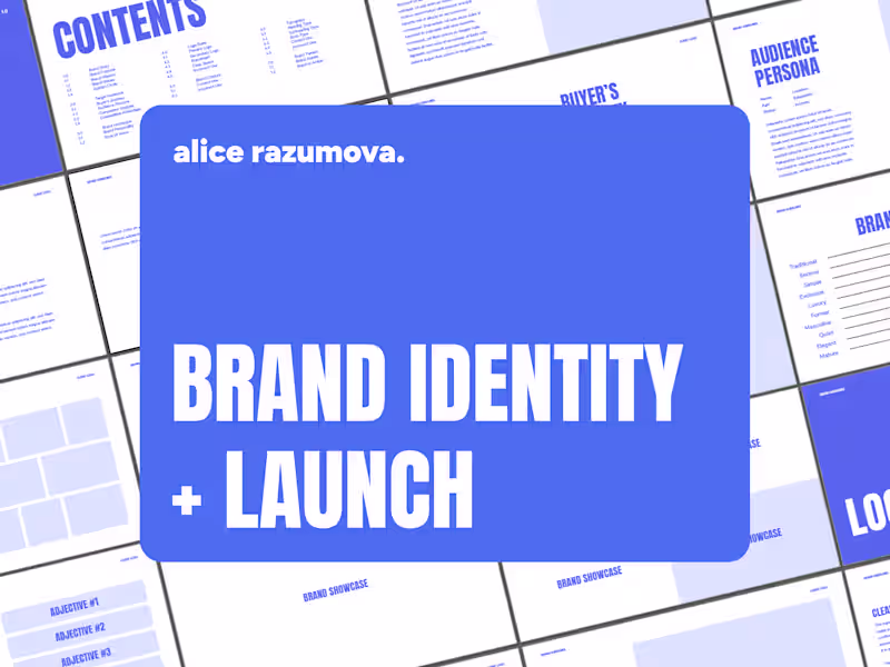 Cover image for Brand Identity + Launch
